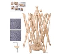 Umbrella Yarn Winder, Knitting Thread Holder, 24.8 x 16.7 Inches Wooden Fiber Organizer, Crochet Accessory Crafted for Hobbyists Enthusiasts Craft Storage Management and Smooth Project Workflow