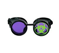 UMBRELLALABORATORY Steampunk Mad Scientist Lunettes Costume Accessoires Cosplay Lunettes Violet Rétro Rond Halloween Lunettes
