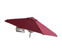 Umbrellas Wall Mount Patio Parasol, Tilting & Foldable Garden Sunshade Umbrella, 7ft / 220cm Outdoor, Aluminium Ribs