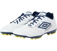 Umbro - Bottes de football pour homme "Tocco Iv Pro Ag", cuir de chèvre UO2418 (42 UE) (Blanc/Poséidon/Jaune vif)