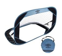 Umbro Cage de Foot Pop-Up - But de Foot Enfant 90 x 59 x 61 cm - Mini But Pliable - Kit Entrainement Football pour Enfants et Adultes - Cage Foot Exterieur et Interieur - Sac de Transport - Bleu/Noir