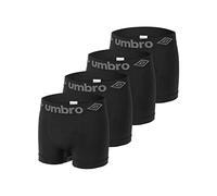 Umbro Caleçon Homme sans Déformation, Boxer Homme, Confortable, Ajustement Parfait (Lot de 4), Noir, Taille L/XL
