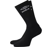 Umbro - Chaussettes pour homme (pack de 3) UO2451 (43 EU - 45,5 EU) (Noir/Blanc)