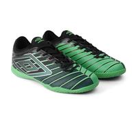 UMBRO Chaussures de football - Halle Velocita Elixir Club IC Halle, Noir/vert/blanc, 45