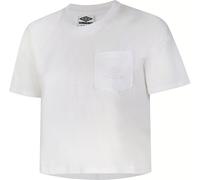 Umbro Diamond Crop T-Shirt Womens Blanc/Blanc 16 (XL) Female