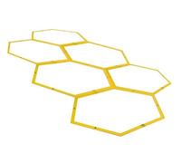 Umbro Échelle de coordination - Ø57,5 cm - 6 hexagones avec connecteurs - Accessoires d'entraînement de football - Obstacles d'agilité - Jaune