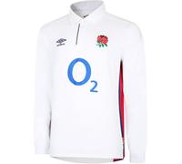 Umbro England Long Sleeve Classic Rugby Shirt 2021 Blanc/Rouge Grand Male