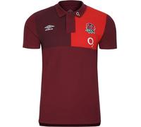 Umbro England Rugby Cvc Polo Shirt 2023 Adults Rouge/Écarlate Petit Male