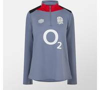 Umbro England Rugby Mid Layer Top 2024 Mens Gris/Noir/Rouge 14 (L) Female