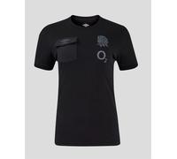 Umbro England Rugby Presentation T-Shirt 2024 Womens Noir 12 (M) Female