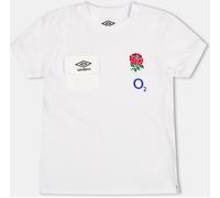 Umbro England Rugby Presentation T-Shirt Juniors 2024 Blanc Brillant 13 (TG) Unisex