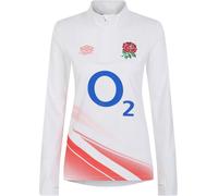 Umbro England Rugby Red Roses Warm Up Mid Layer Top 2023 Womens Blanc/Corail 8 (XS) Female