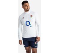 Umbro England Rugby Warm Up Mid Layer Top 2023 Adults Brillant Blanc/Bleu Moyen Male