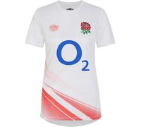 Umbro England Rugby Warm Up Shirt 2023 Womens Blanc/Corail 10 (S) Female