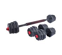 Umbro Jeu d'Haltères 19Pcs - 20 KG - Haltères et Barbell Réglables - Poids de 1,25 KG, 1,5KG et 2KG - Plastique