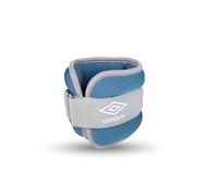 Umbro Lot de 2 poids pour jambes et bras - 500 g - Réglable avec fermeture Velcro - Coupe confortable - Gris/bleu