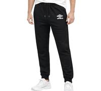Umbro - Pantalon de survêtement Long, Jogging en Coton léger pour Homme, Sport léger, idéal pour la Maison, la Gym, la Course, Les activités Sportives, Le Jogging et Les Loisirs, Noir, XXL