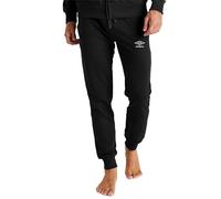 Umbro - Pantalon en Peluche de survêtement Long, Jogging en Coton Chaud pour Homme, Sport idéal pour la Maison, la Gym, la Course, Les activités Sportives, Le Jogging et Les Loisirs, Noir, XL