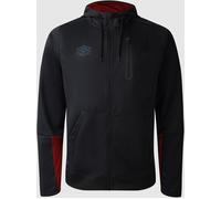 Umbro Pro Full-Zip Performance Hoodie Noir/Rouge Grand Male