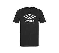 Umbro T-Shirt Coton Big Logo Homme, T-Shirt, Noir/Silver, L