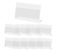 UMCHU 10 Pièces Porte Étiquette Transparent, pour Bureau, Supermarché | PET, 15 x 5 x 10,5cm, modèle vertical, surface recouverte d'un film protecteur,destiné à la présentation d'étiquettes de prix