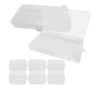 UMCHU 12 Pièces Petit Boîte de Rangement avec Couvercle Rabattable,2 Pièces Grande Boîte de Plastique Transparent,pour Collecte de Petits Objets, Bijoux(5 * 3,6 * 2cm)