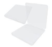 UMCHU 2 Pièces Boîte de Rangement avec Couvercle Rabattable,Boîte de Plastique Transparent,pour Collecte de Petits Objets, Bijoux(15 * 15 * 1.3cm)
