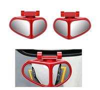 UMCHU 2 Pièces Retroviseur Conduite Accompagnée, pour Voitures, SUV, Rouge | ABS + Verre, Socle Pivotant, Modèle Spécifique, Autocollant,Pivote à 360°,Contribue à Réduire les Risques de Rayures et Chocs