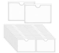 UMCHU 26 Pièces Pochettes de Carte Auto-Adhésives, Porte-étiquettes Transparents, Pochette Autocollante Pare Brise, Porte-étiquette, pour Maison, Bureau, École (Dimensions internes: 12.8 x 8.8cm)
