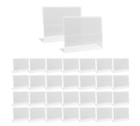 UMCHU 30 Pièces Porte Étiquette Transparent, Porte-Étiquette de Prix en Plastique, Affichage Du Signe En Supports, Porte-Cartes Étiquette de Prixclair, pour Bureau, Supermarché (6 x 2.5 x 4.3cm)