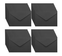 UMCHU 40 Pièces C6 Enveloppe Petit Format,Mini papier kraft Enveloppes,enveloppes classiques,pour cartes de vœux, cartes d'invitation(Noir)