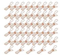 UMCHU 50 Mini-Pinces pour Photos,Clip de Toile de Tente extérieure,Clips de Reliure Rouge et Or,Clip de Fermeture de Snack,pour Salon, Noël, Mariages, Photos de fête