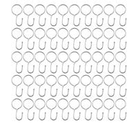 UMCHU 50 Pièces Crochets à Rideaux en Une Seule Pièce, Francaise Crochet pour Rideau Plissés et de Porte Lourds