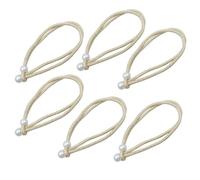 UMCHU 6 pièces tressées Rideau Corde Cravate Ceinture,Perles Rideau Embrasse 40cm, pour Salon, Chambre, café (Champagne)