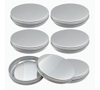 UMCHU Lot de 6 boîtes vides en aluminium de 30 ml - Rondes - Pour baume à lèvres, crème cosmétique, mini bougies, bijoux