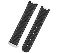 UMCNVV Bracelet de montre en caoutchouc de 20 mm pour Omega SEAMASTER 300 AT150 DE VILLE SPEEDMASTER Bracelet de rechange en silicone Accessoires de montre Pièces, Rosegold bucke