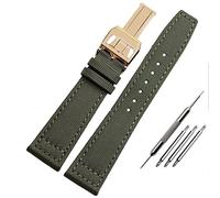 UMCNVV Bracelet de montre en nylon pour IWC série pilote portugais 20 mm 21 mm 22 mm Bracelet de montre en toile Noir Bleu Vert, 20 mm