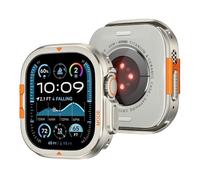 UMCNVV Metal Case for Apple Watch Ultra 2 49mm Series 10 46mm Protector Case Aluminum Cover Bumper Frame for IWatch Series 10 9 8 7 6 5 4 SE Watch Cases(Titanium,Series 10 46mm)