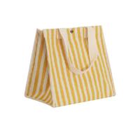 UMDHAIICanvas Grocery Bag, Reusable Shopping Tote with Spacious Design, Durable Material for Heavy Items, Comfortable Handles for Easy Carry, Striped Pattern for Stylish Use, Eco-F