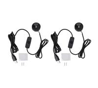 UMDHAIYI 2 PIÈCES LED Spots Professionnel 5V USB Dimmable Petits Spots pour Vitrine Bijoux Armoire D'entrée (Lumière chaude)
