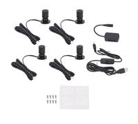 UMDHAIYI 4 pièces LED affichage spots 5V réglable USB Mini projecteur pour vitrine de bijoux porche entrée (Lumière chaude)