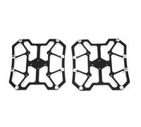 UMDHAIYI Adaptateur de pédale en alliage d'aluminium pour vélo de route et VTT - Design creux léger - Deux options de couleur - Compatibilité universelle (bordure bicolore noire)