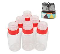 UMDHAIYI Bocaux à épices vides, conteneurs d'assaisonnement, Bouteilles de Condiments liquides d'huile Portables avec Sac de Rangement pour Le Camping en Plein air 6 pièces