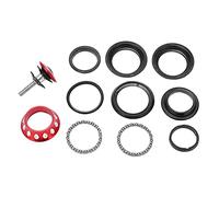 UMDHAIYI Casque de vélo de montagne, roulement en métal durable, diamètre de 44 mm, coque galvanisée, pour une rotation douce et silencieuse, remplacement pour vélos BMX (Rouge)