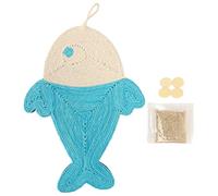 UMDHAIYI Chat à gratter Un Pad Scratch résistant sisal Petit Poisson Forme de Poisson Chatte de Chat pour Les Chats Jouer