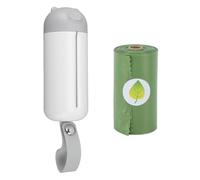 UMDHAIYI Distributeur de Sacs à déjections Canines Rechargeable, Sacs à déjections étanches, Support en ABS Durable, Portable avec lanière, pour Les (Grise)
