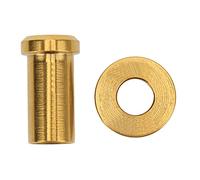 UMDHAIYI Écrou d'étrier de frein de vélo, alliage de titane de qualité supérieure, antirouille, haute résistance, léger, installation facile, taille 15 mm pour vélos de route (Or)