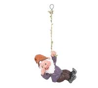 UMDHAIYI Figurine de GNOME en résine vive, drôle et réaliste, Statue de GNOME grimpant pour la Maison, Le Jardin et la Cour (Violette)