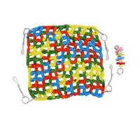 UMDHAIYI Hamster Hamster Balançoire pour petits animaux, accessoire de cage, anti-mastication, lit suspendu, filet d'escalade, cachette, tissé à la main, laine à tricoter, respirant, facile à nettoyer