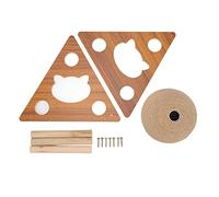 UMDHAIYI Jouet interactif à gratter pour Chat, en Bois de Sisal Naturel, Boule à gratter pour Chats et Chatons (10x8x8cm/3,9x3,1x3,1 Pouces)